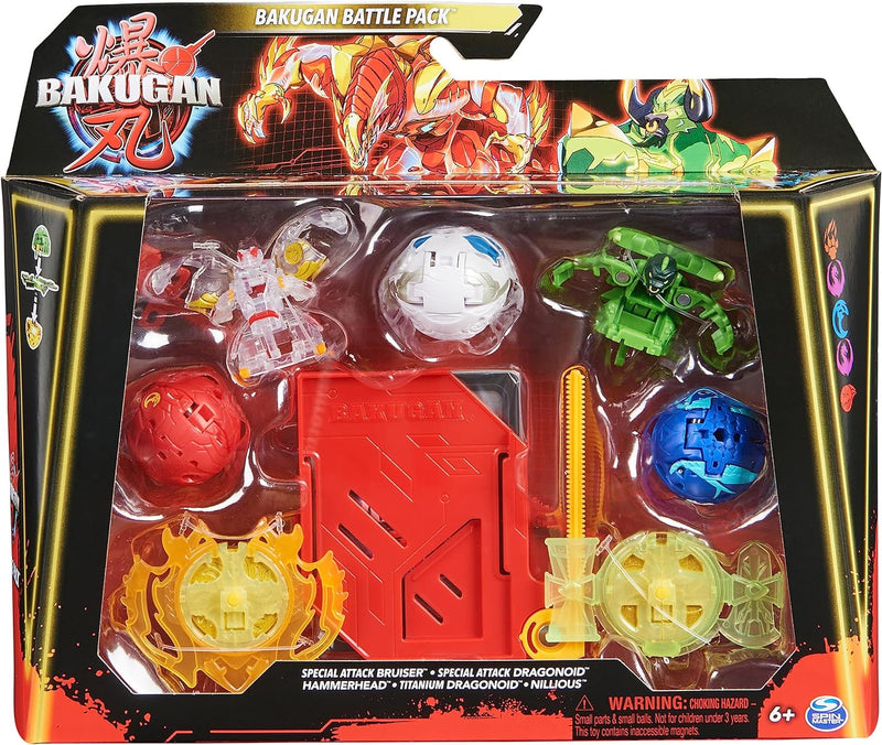 Bakugan 3.0 Battle Pack mit 5 Bällen (2 Special Attack Bruiser und Diamond Dragonoid und drei Core B