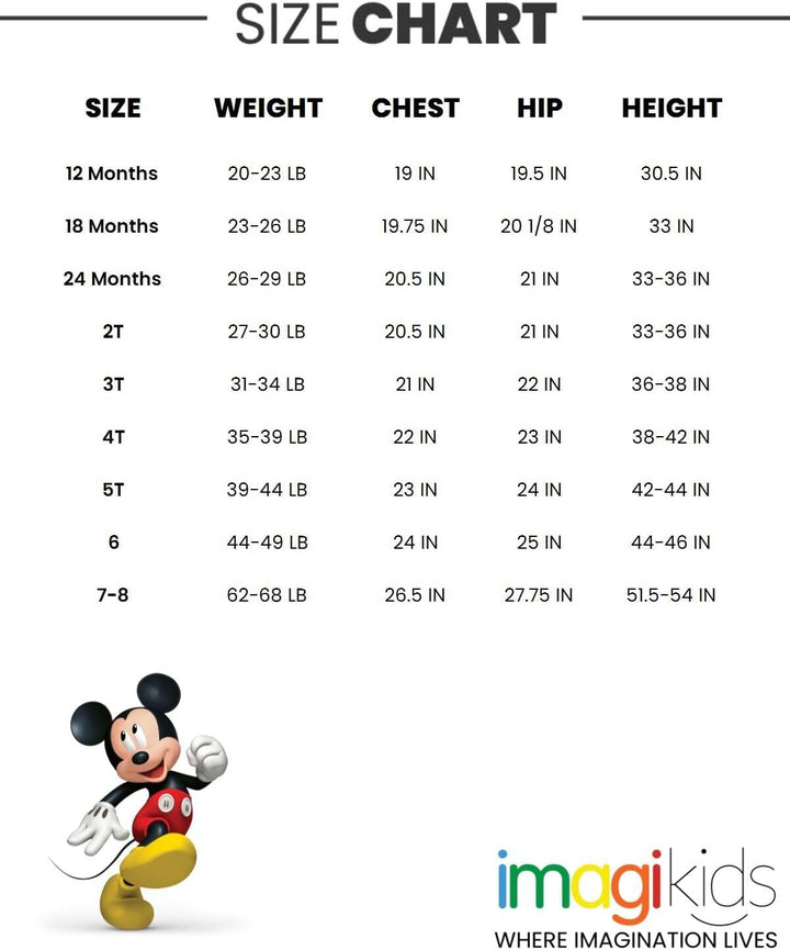 Disney Mickey Mouse Donald Duck Pluto Goofy T-Shirt für Kleinkinder bis grosse Kinder, 18 Monate Wei