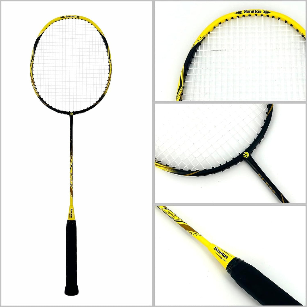 Senston Graphit Badminton-Set Leichtgewicht Badmintonschläger mit Schlägertasche Badminton Schläger