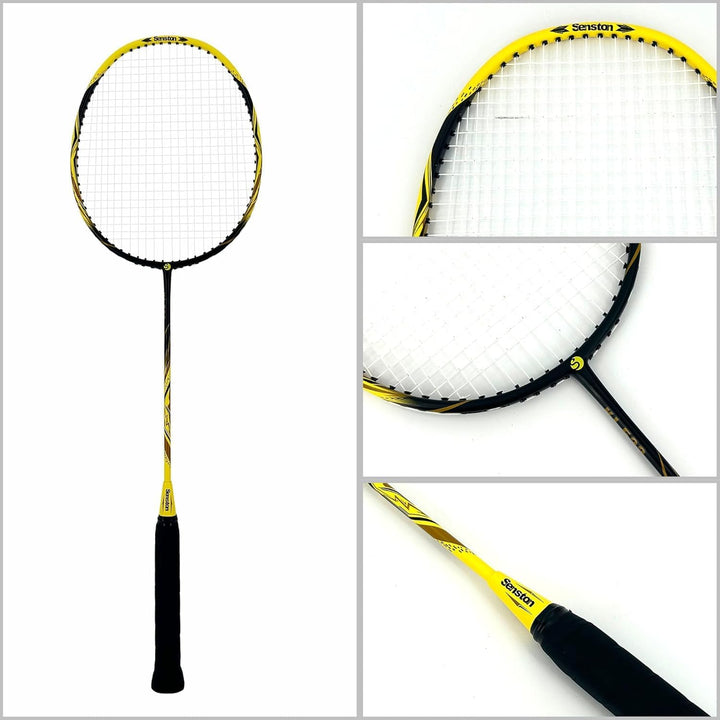 Senston Graphit Badminton-Set Leichtgewicht Badmintonschläger mit Schlägertasche Badminton Schläger