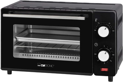 Clatronic MB 3746 Minibackofen, 8 Liter Backraum, Ober- und Unterhitze, 60 Minuten-Timer mit Endsign