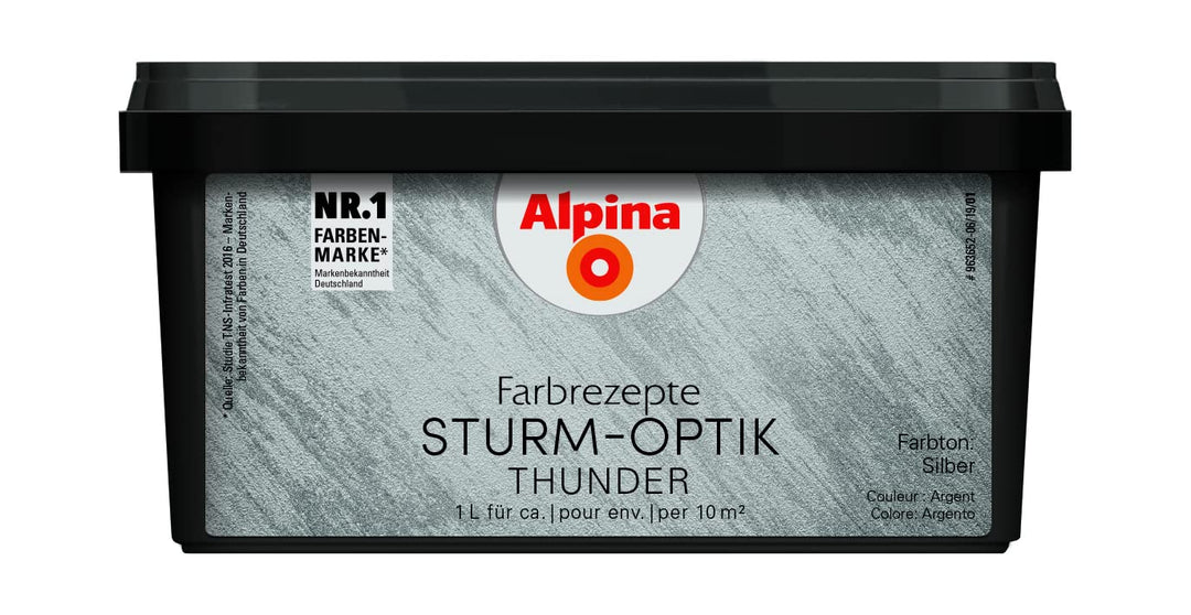 Alpina Aquarell, Farbrezepte STURM-OPTIK Silber 1 Liter