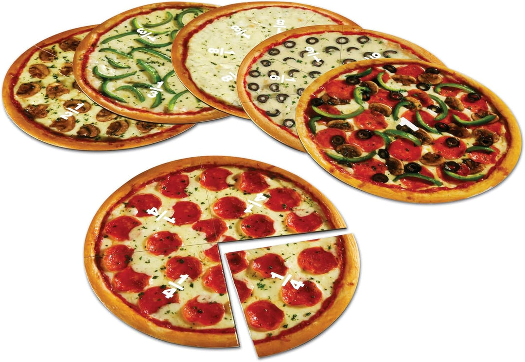 Learning Resources Magnetische Bruchteil-Pizzastücke „Pizza Fractions“, Ab 6 Jahren, Lernspiel Brüch