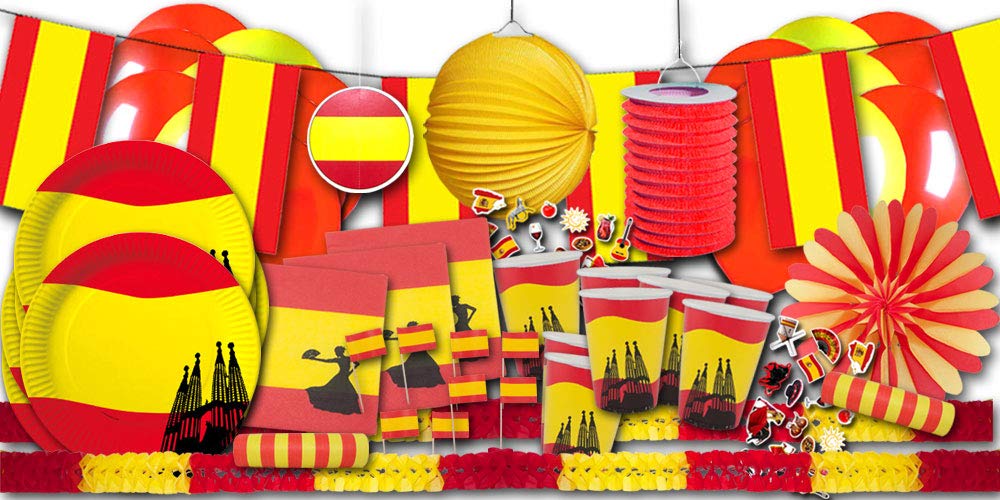 Spanien Dekoset XXL- Partygeschirr & Partydeko im Sparset Dekoset XXL - Partydeko & Partygeschirr, D