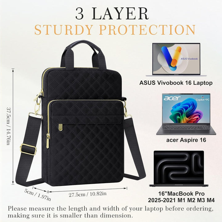 Laptoptasche Tragetasche Tablet Sleeve Kompatibel mit 16 Zoll MacBook Pro 2025-2021 M1 M2 M3 M4 A340