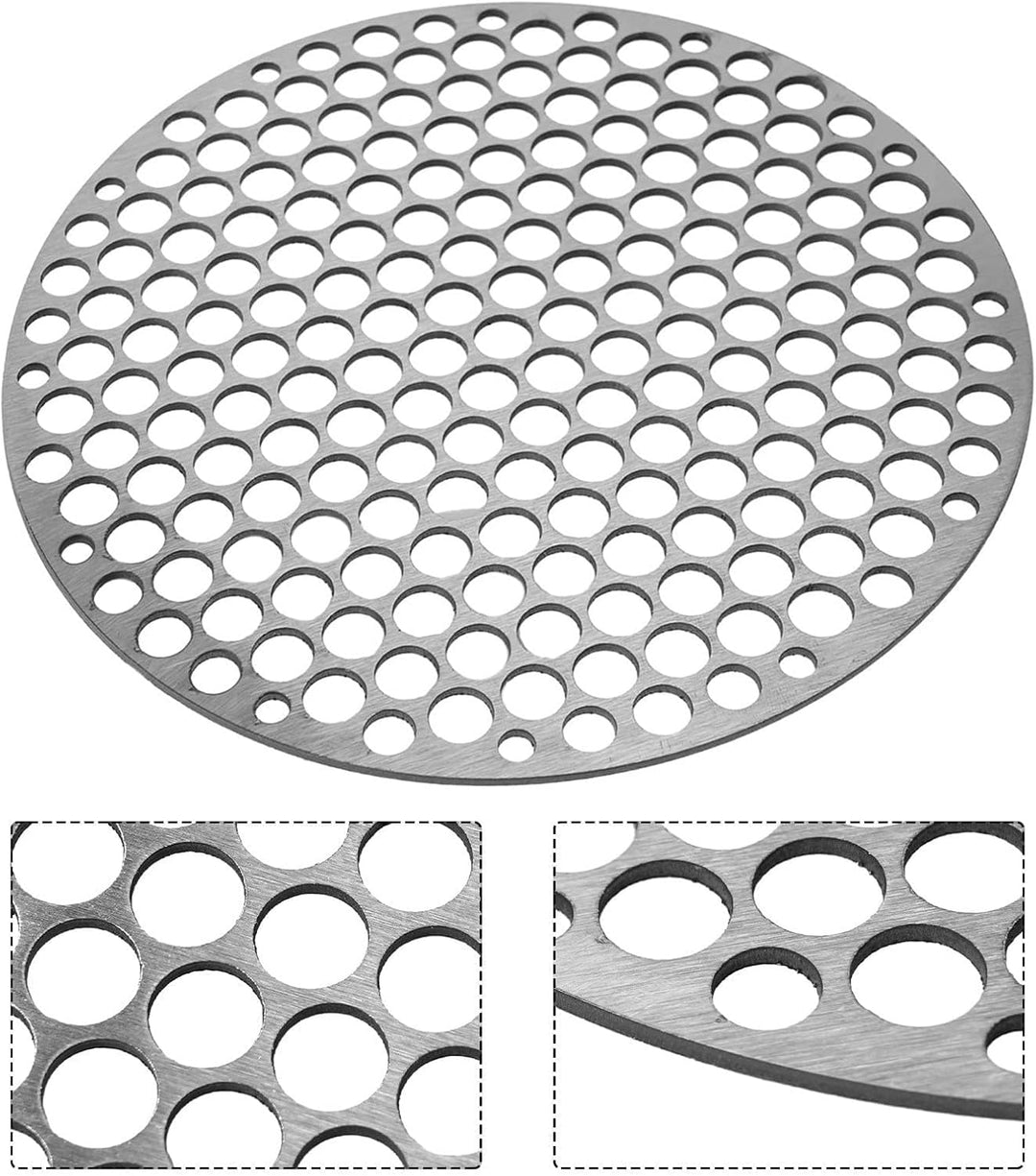 Runder Edelstahl-Grillrost, rundes Grillnetz, Drahtgeflecht, für Outdoor-Camping, Kochgeschirr, rund