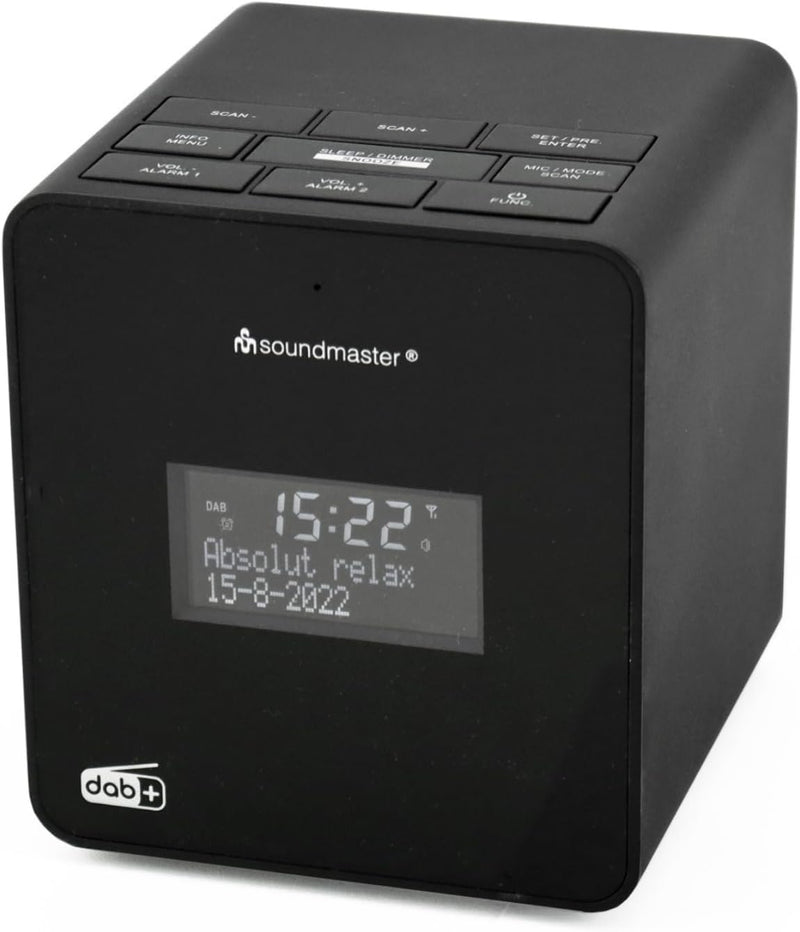 Soundmaster UR109SW Radiowecker Uhrenradio Wecker DAB+ UKW AUX-IN USB Ladefunktion individuelle Spra