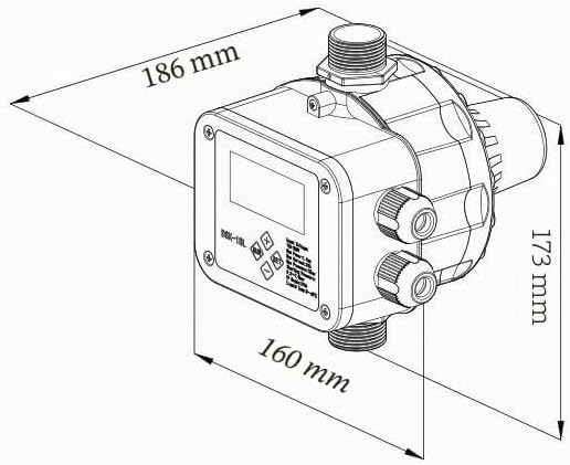 Gartenpumpe Edelstahl 2,2 Kw 11 Bar 8600 L/h Kreiselpumpe mit Drucksschalter/Trockenlaufschutz, Pump