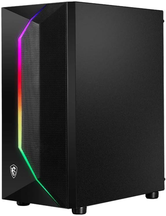 MSI MAG Vampiric 100R Mid-Tower ATX Gehäuse (1x USB 3.1 Anschluss, 1x 120mm A-RGB Fan im Lieferumfan