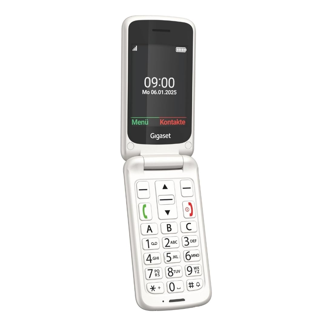 Gigaset GL595 Flip-Mobiltelefon – einfache Bedienung für Senioren, grosse Tasten & SOS-Notruftaste –