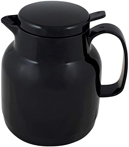 Helios Mondo Push Kunststoff-Isolierkanne Drehverschluss mit Drucktaste 1,0 l schwarz Schwarz 1,0 Li