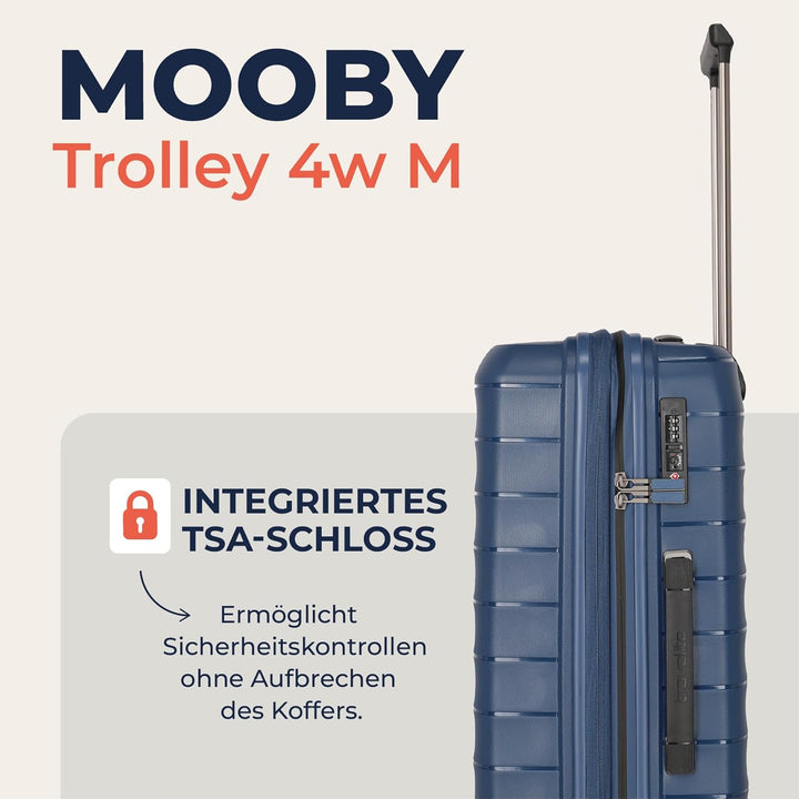 Travelite Koffer mittelgross, MOOBY M erweiterbar, Kratzfeste Hartschale, mit recyceltem Material, 6