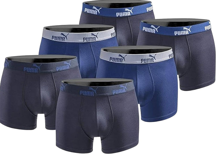 PUMA Boxershort 6er Pack Herren Basic Black Limited Edition New True Blue S, New True Blue S