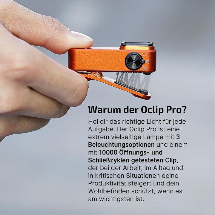 OLIGHT Oclip Pro Mini LED Taschenlampe mit Flutlicht, fokussiertes Licht und Rotlicht,500 LM helle U