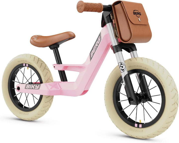 BERG Biky Retro Green Laufrad, 12'' Kinderfahrrad, Für Kinder von 2 bis 5 Jahre, Retro Grün Pink, Pi