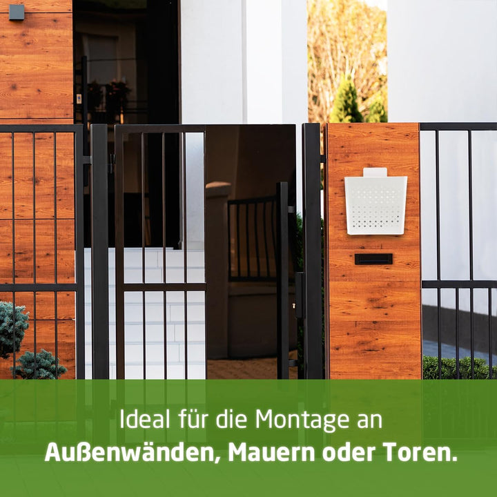 Amig - Werbekorb mit Frontgitter | briefkasten für Propaganda | Für Aussenwände oder Wände von Porta