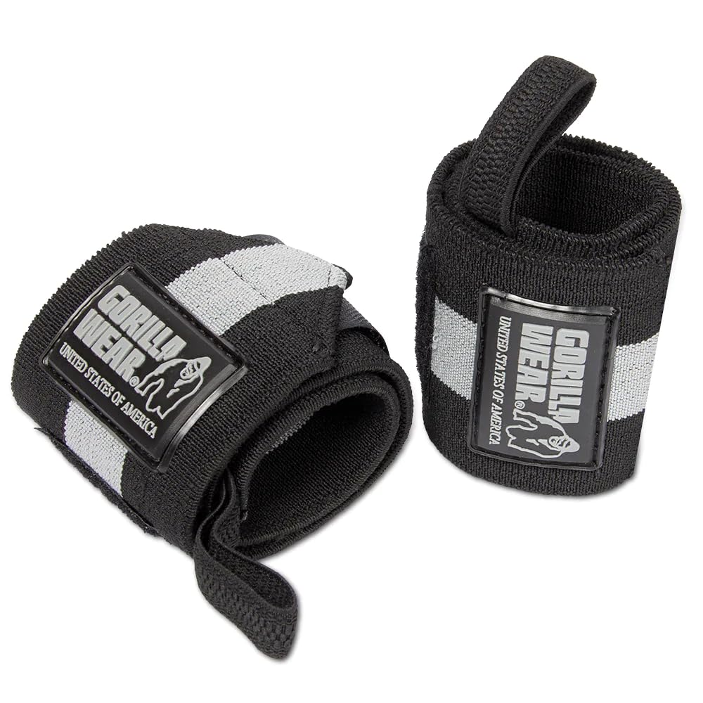 Gorilla Wear Wrist Wraps Ultra - schwarz/grau - Bodybuilding und Fitness Accessoire für Herren
