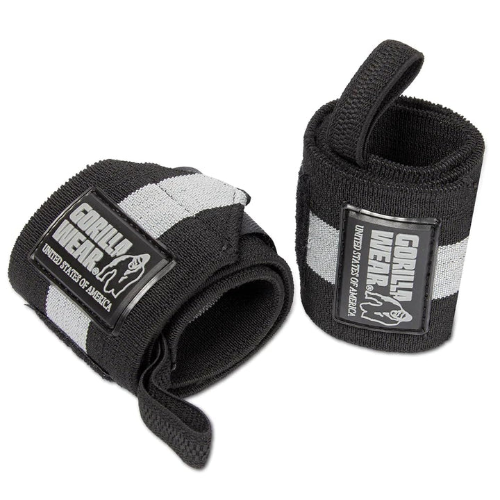 Gorilla Wear Wrist Wraps Ultra - schwarz/grau - Bodybuilding und Fitness Accessoire für Herren