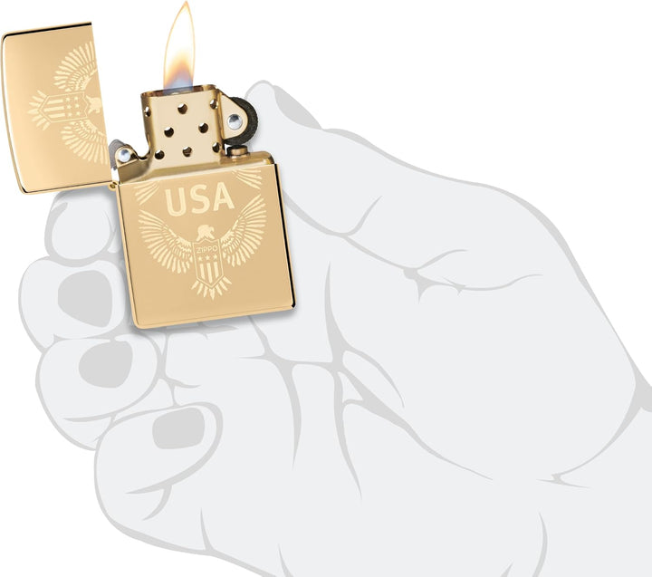 Zippo Adlerfeuerzeuge High Polish Brass, High Polish Brass