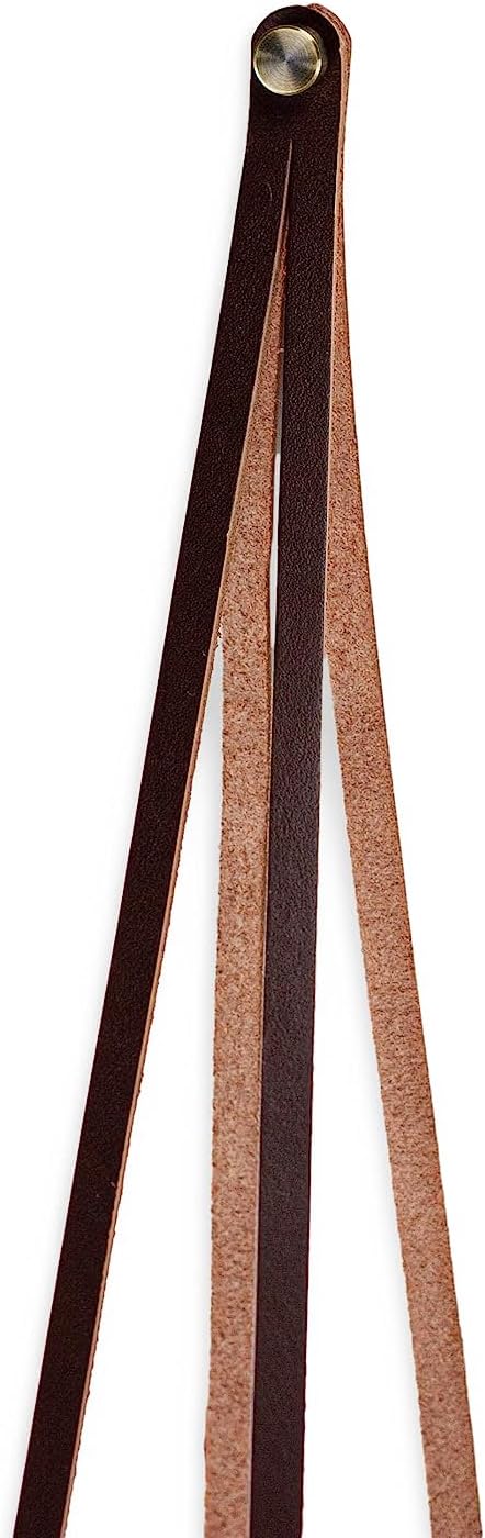 Brute Strength - Regalträger Leder - Geteilte Linien - Braun - 6 Stück - Regalstützen - Wandstützen