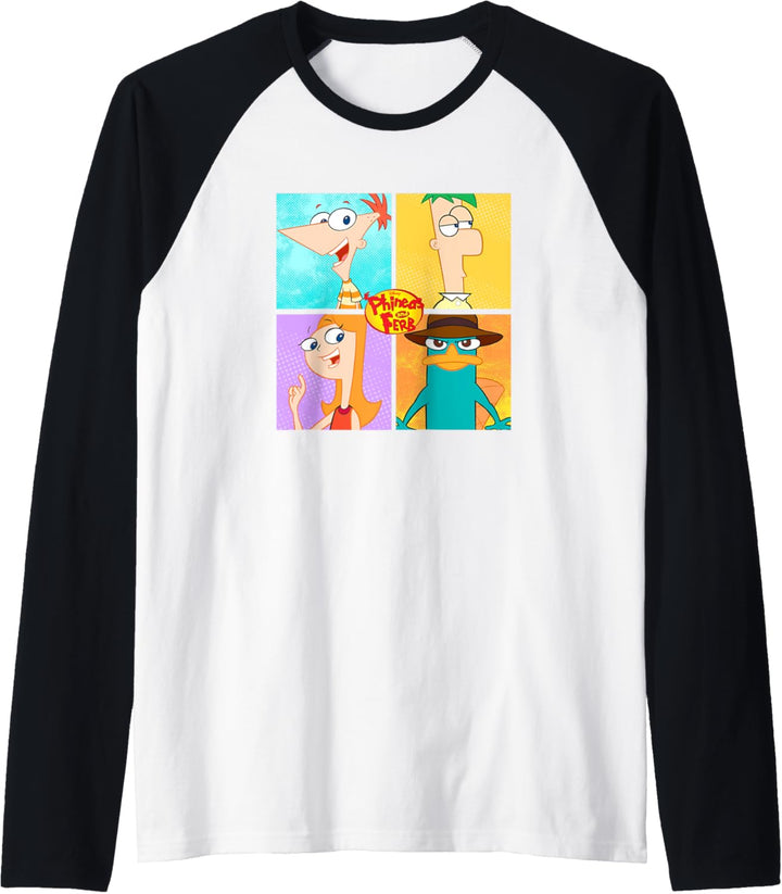 Disney Phineas und Ferb Charakter Box Up Raglan