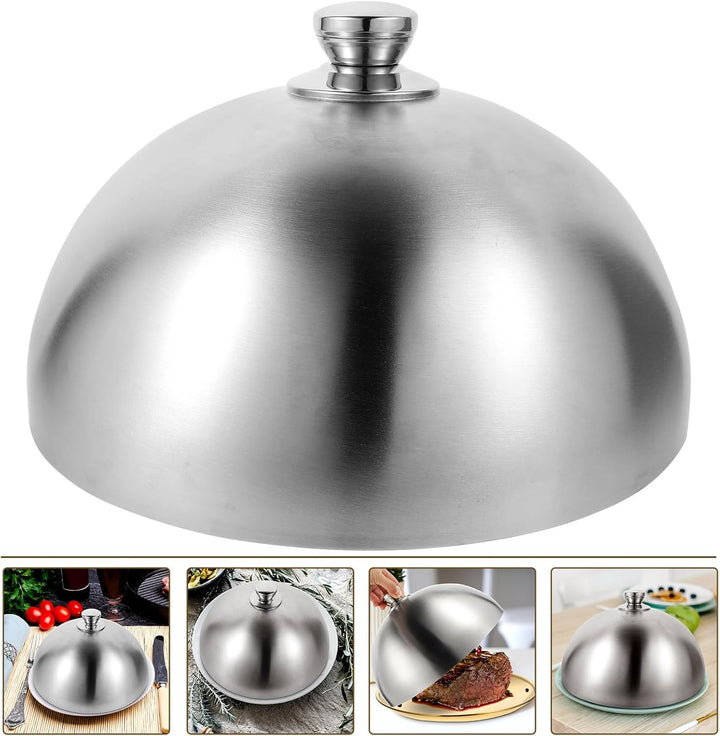 Cabilock Speiseglocke Edelstahl Burger Dome Käse Schmelzkuppel Tellerglocke Servierglocke Teppanyaki