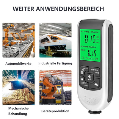 Beschichtungsdickenmessgerät Lackmessgerät Digitales LCD-Display mit Hintergrundbeleuchtung für die