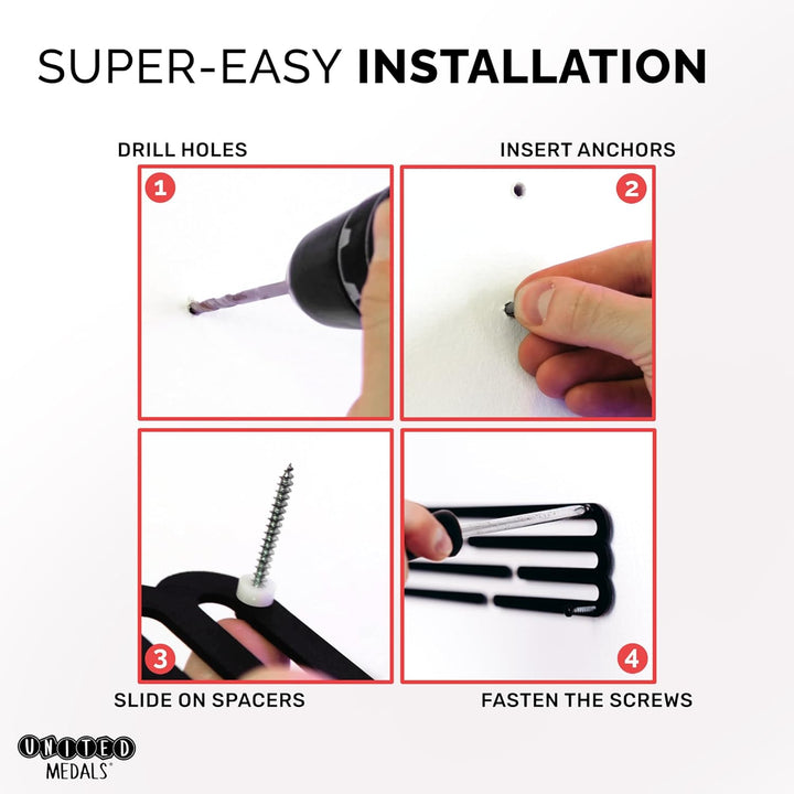 United Medals Beast Mode Medaillenhalter Stahl | Medaillen Aufhänger | Medal Hanger Holder Display R