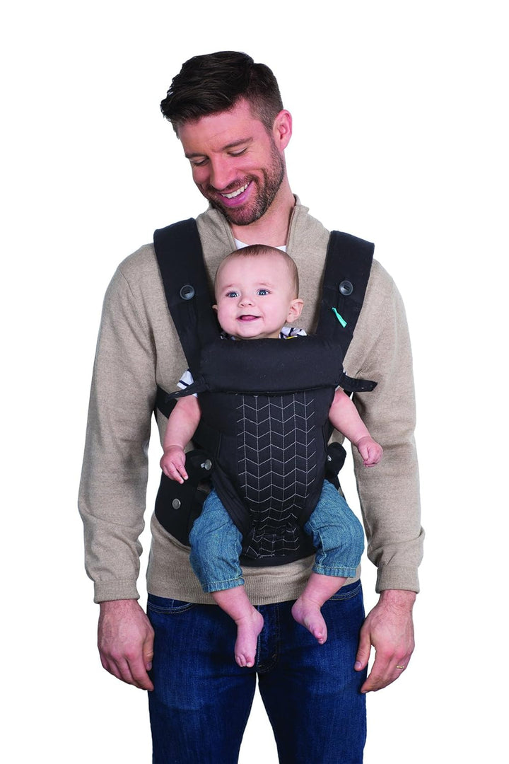 INFANTINO Upscale Verstellbare Babytrage Verschiedene Tragepositionen Baby Carrier, Schwarz Upscale