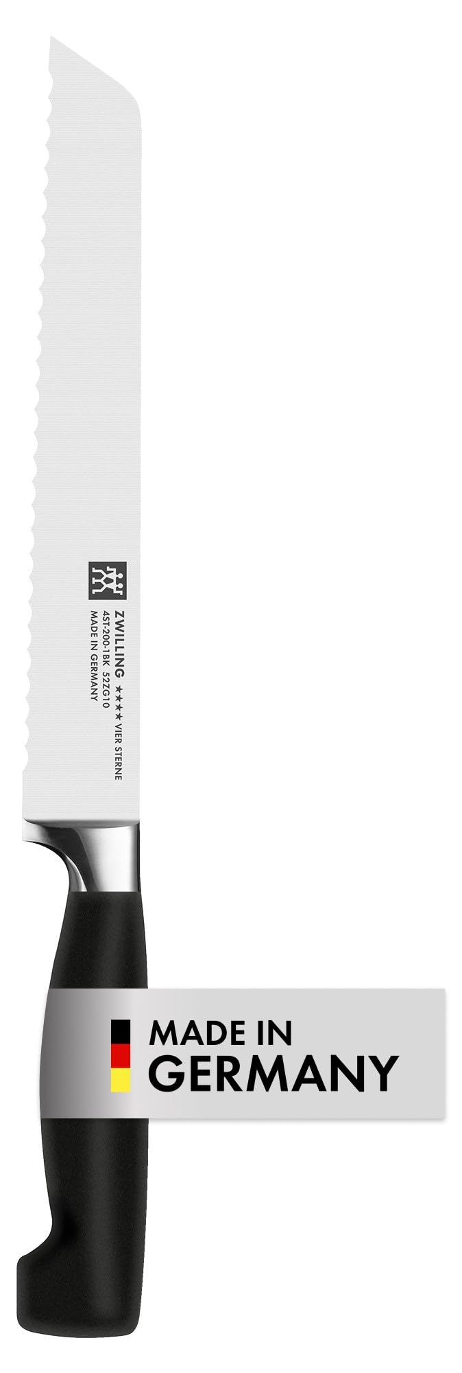 ZWILLING,1001587,Brotmesser, AA8Klingenlänge: 20cm, Klingenblatt mitWellenschliff, Rostfreier Spezia