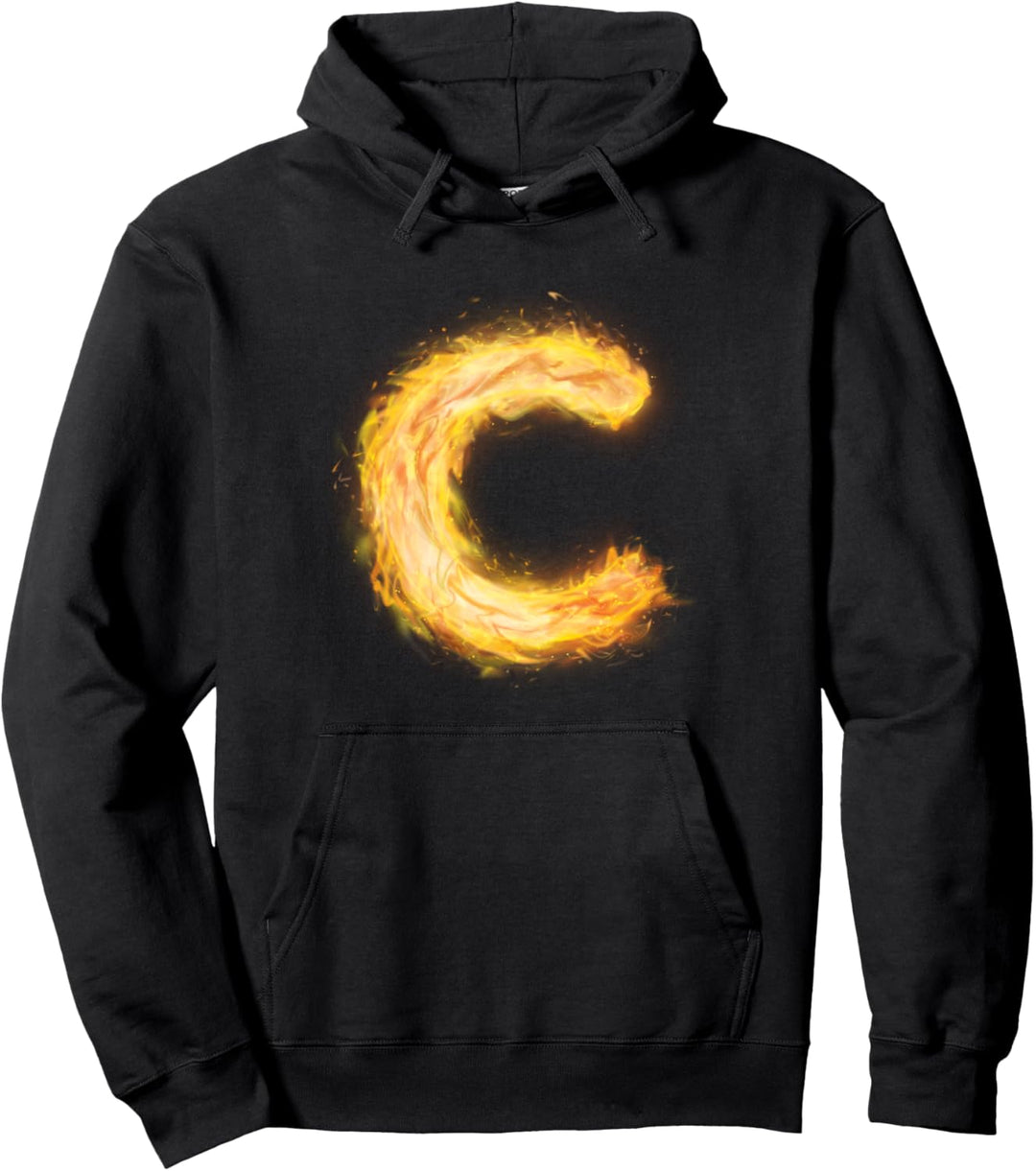 Buchstabe C Alphabet Vorname Konsonant Feuer Flamme Geschenk Pullover Hoodie