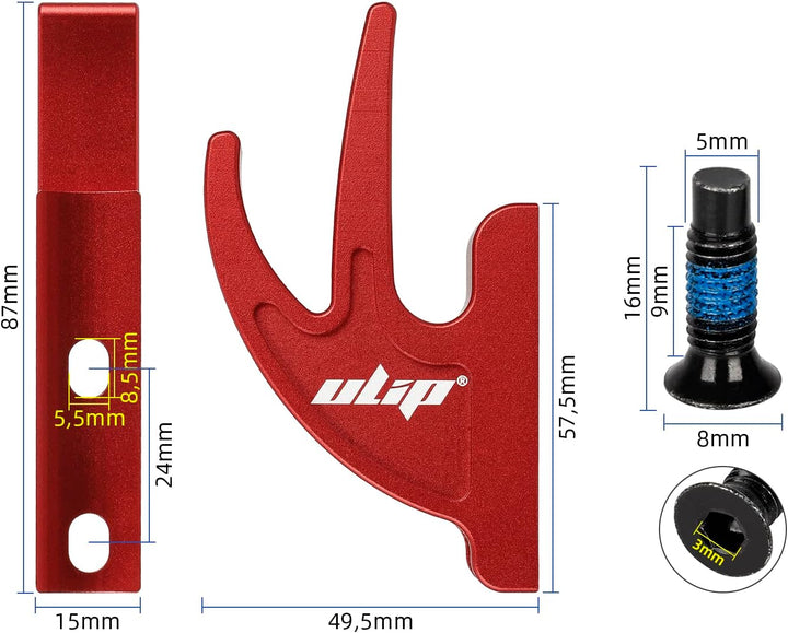 ulip Scooter Double Front Hook Aluminium Aufhänger für Scooter mit M5 Schrauben für Xiaomi M365 Pro