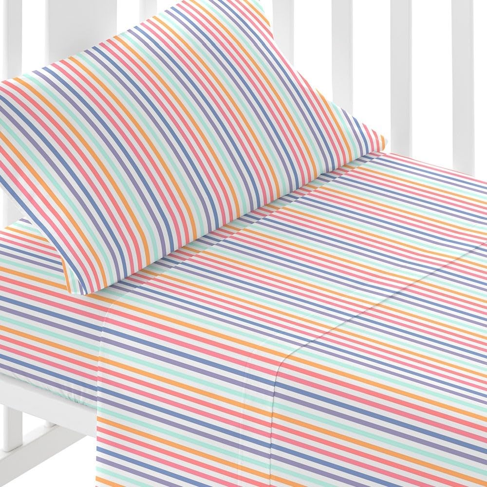 TRAMAS+ Kinderbettwäsche 60x120 cm aus 100% Baumwolle Superweiche & Farbenfrohe | Babybettwäsche - (