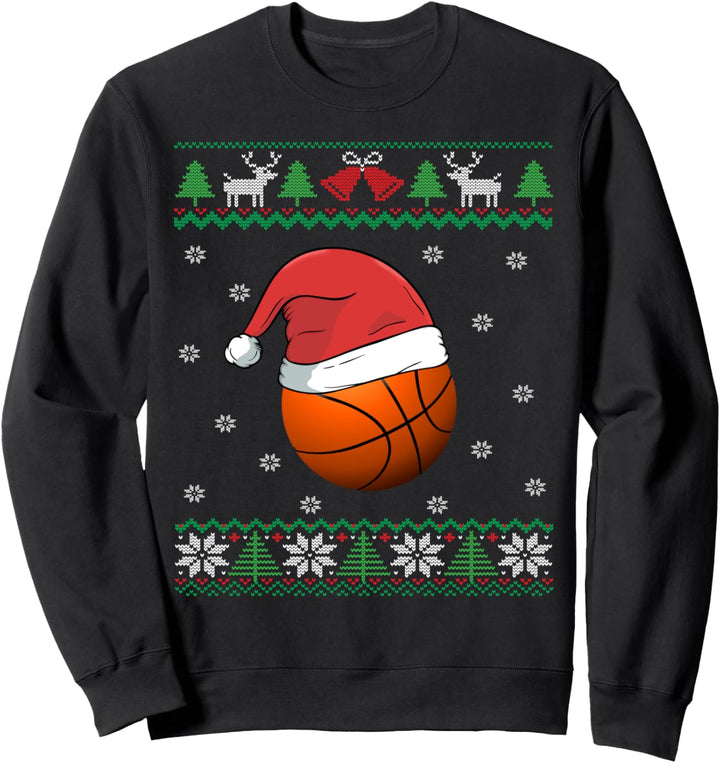 Basketball Ugly Christmas Sweatshirt