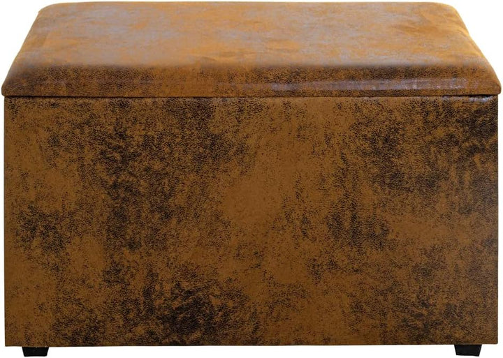 HAKU Möbel Sitztruhe, MDF, vintage-braun, B 65 x T 40 x H 42 cm vintage-braun 65 x 40 x H 42 cm Vint