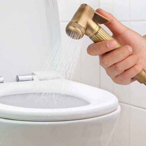 Garosa Handheld Bidet Toilettensprühgerät, Vintage Messing Badezimmer Bidet Sprühgerät Set Baby Stof