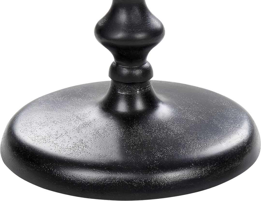 Beistelltisch Metall schwarz Anik-Optik mit Säulenfuss rund ø 30 cm Modern Atapo