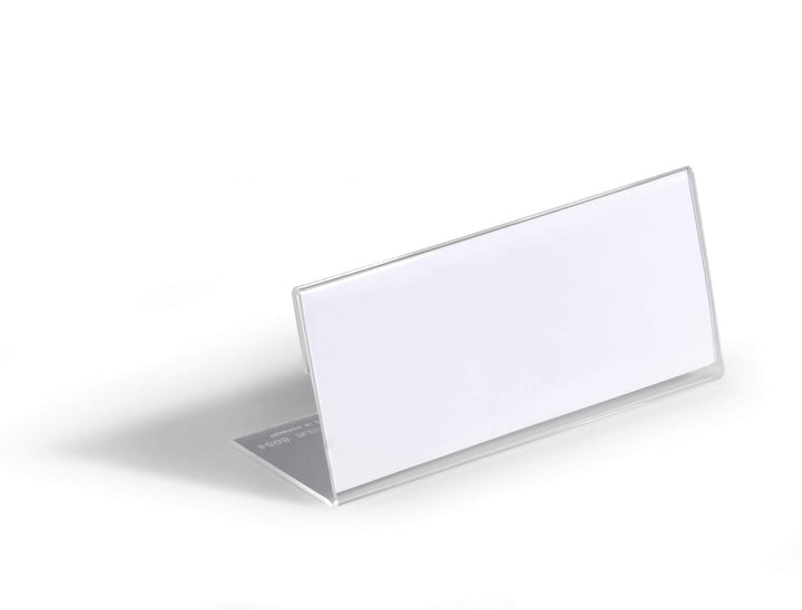 Durable Tischnamensschild L-Aufsteller (aus Acryl, 61 x 150 mm) 10 Stück, transparent, 805419, 61 x