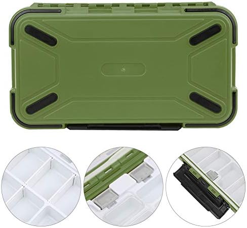 Wasserdichter Organizer für Angelgeräte mit Doppelseitigen Fächern für Köder, Haken und Zubehör. Dic