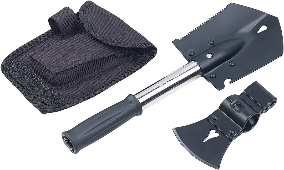 Semptec Urban Survival Technology Klappspaten: 6in1-Multi-Werkzeug-Spaten für Outdoor mit Messer, Sä