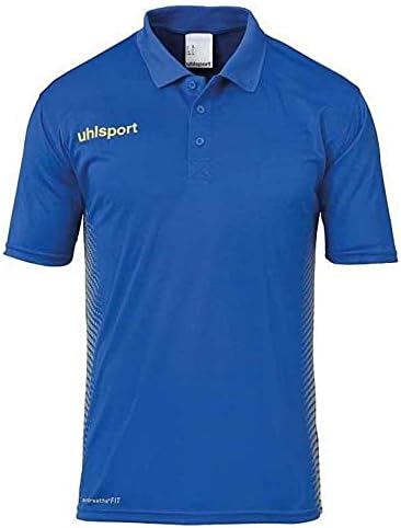 uhlsport Herren Score Polo Shirt Herren Poloshirt, L Azurblau/Limonengelb