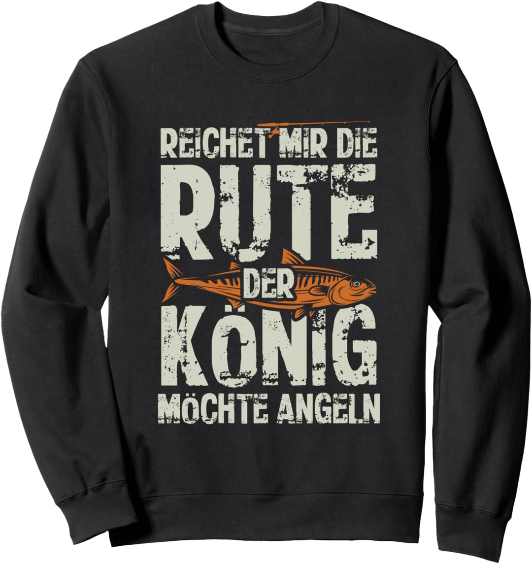 Angler Shirt Herren Jungs Angel Geschenk Reichet mir Rute Sweatshirt