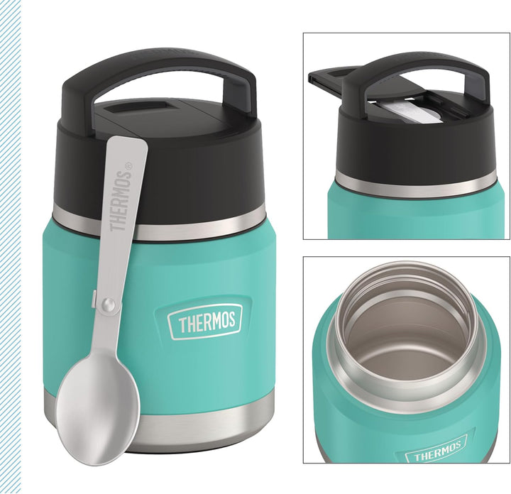 Thermos ICON Kids Thermobehälter für Essen 0,35l, türkis, seafoam, Edelstahl, absolut dicht, hält Sp