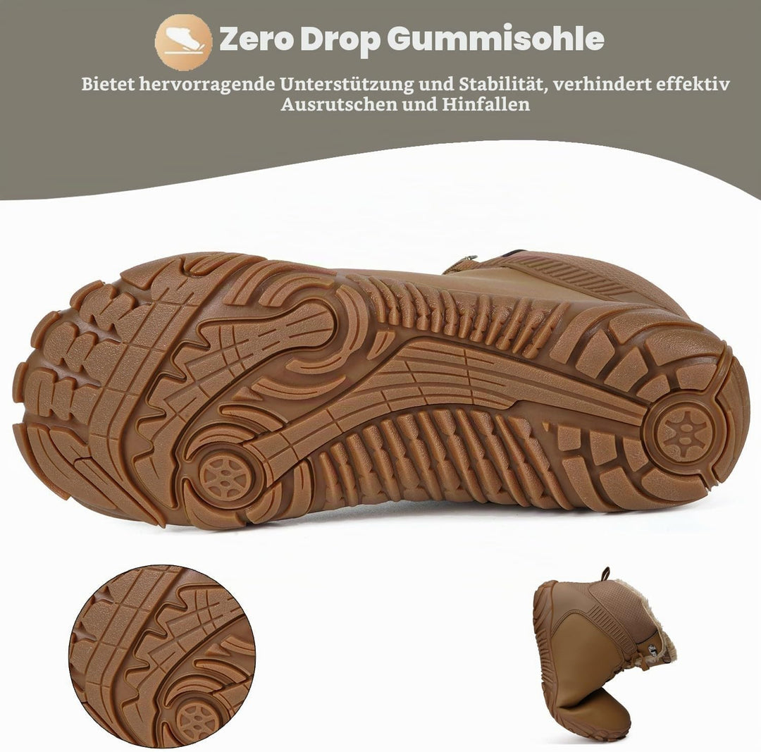 Sisttke Barfussschuhe Herren Damen Winter Gefüttert Wasserdicht Winterschuhe Outdoor rutschfeste Sch