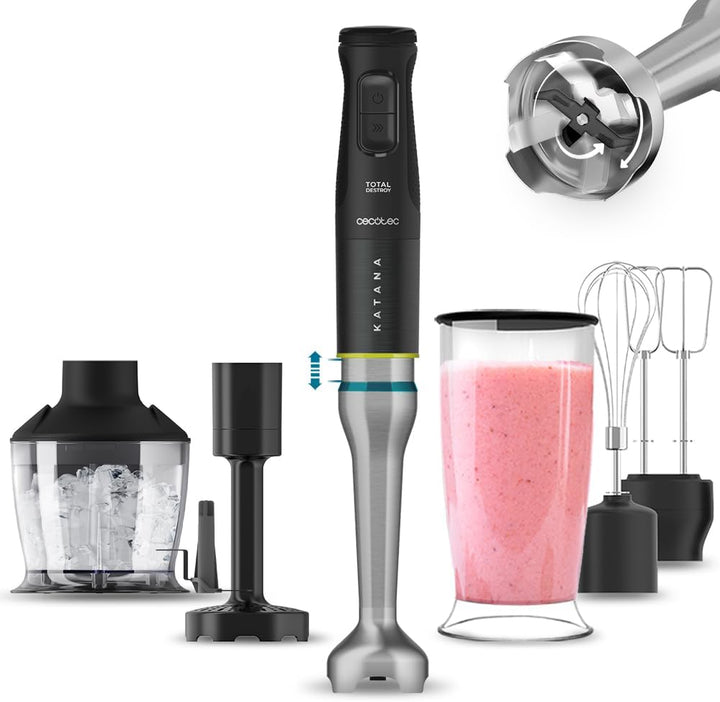 Cecotec Handmixer Katana 15 TotalDestroy Smash B. 1500 W, Total Destroy, PerreoMove, 21 Geschwindigk