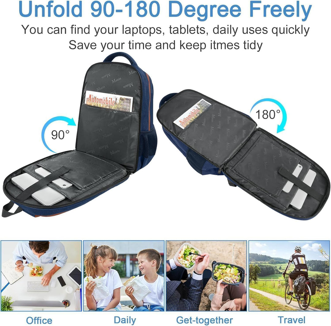MATEIN Laptop Rucksack mit Kühlfach 17 Zoll, Arbeitrucksack Herren Damen Wasserdicht, Schulrucksack