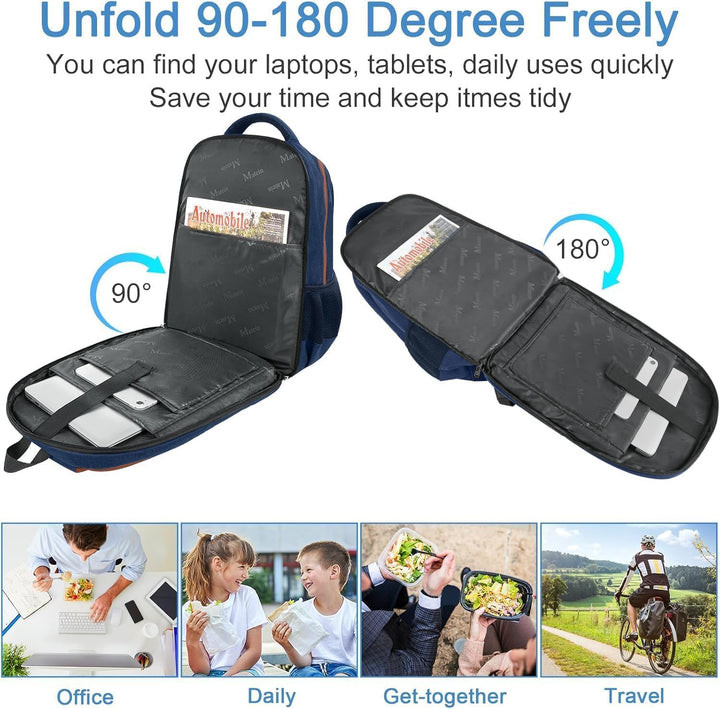 MATEIN Laptop Rucksack mit Kühlfach 17 Zoll, Arbeitrucksack Herren Damen Wasserdicht, Schulrucksack