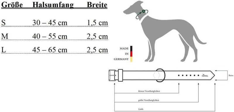 HUNTER SOFTIE ALU-STRONG Hundehalsung, Hundehalsband, Kunstleder, Aluminium Klickverschluss, L, brau