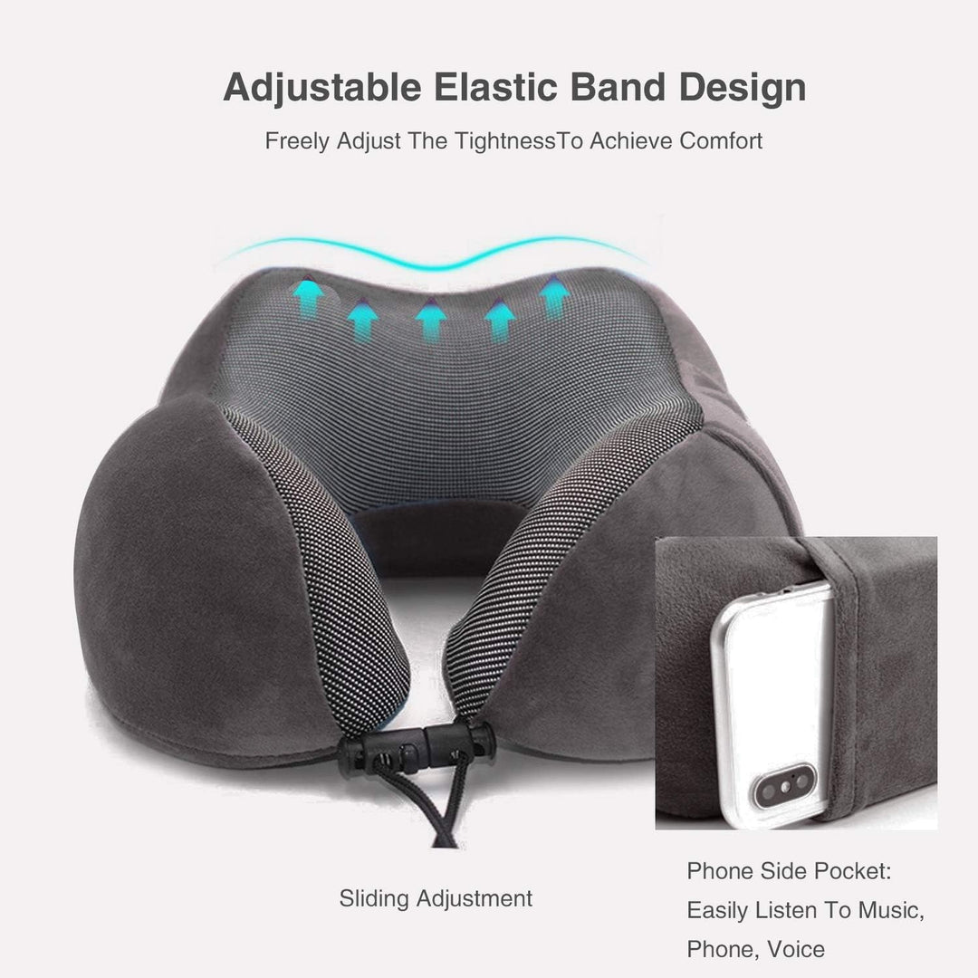 FANDARE Nackenkissen Reisekissen aus Memory-Schaum Neck Pillow Damen Herren Nackenhörnchen Nackenstü