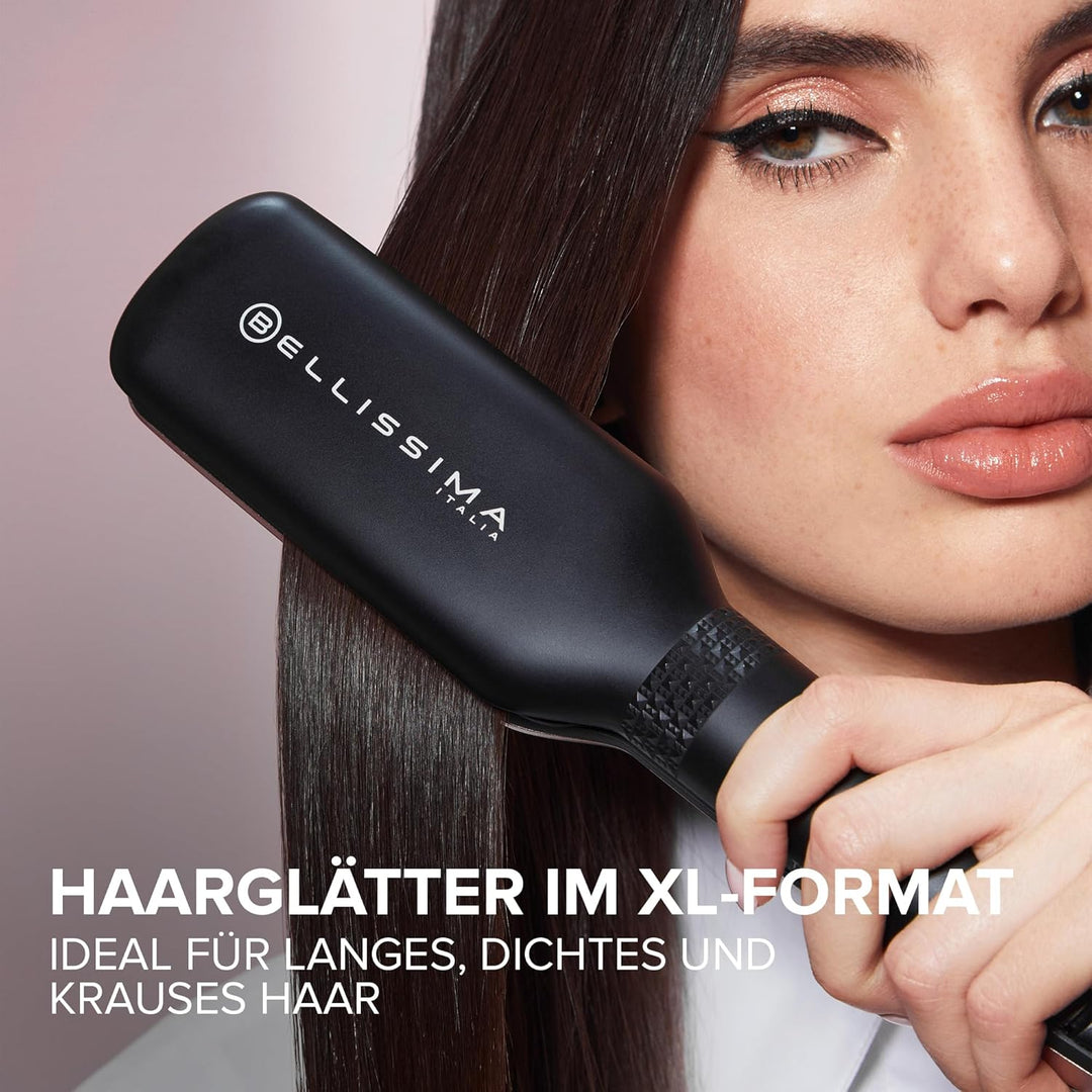 Bellissima XL ION, Haarglätter, breites Glätteisen, Ionisator, konstante Hitze, Keramik- und Keratin